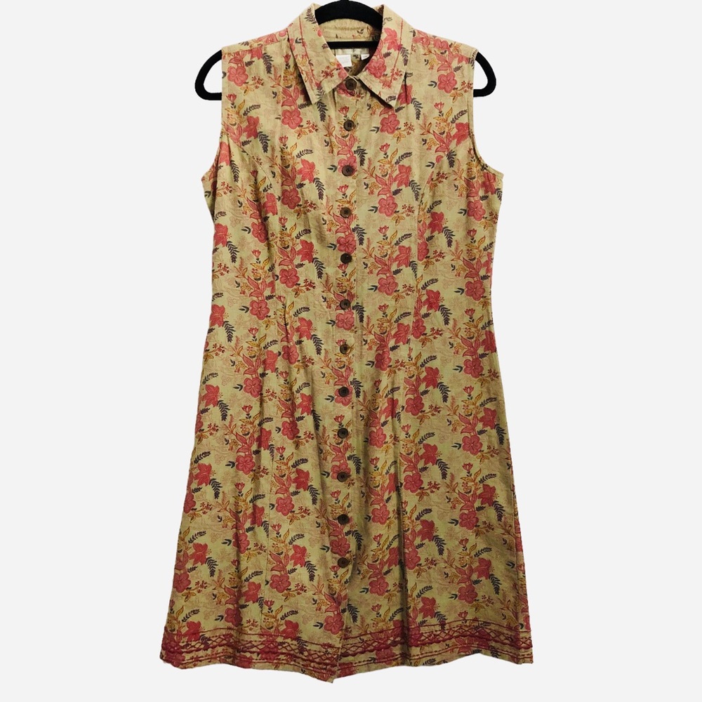 The Territory Ahead 100% cotton Button Down Floral Dress Size 8